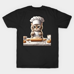 Feline Baker Extraordinaire: Crafting Delicious Biscuits with Love T-Shirt